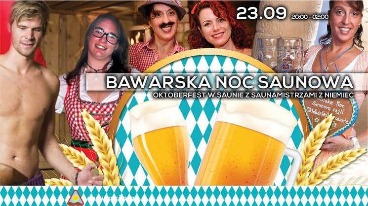 Plakat promujący Bawarską Noc Saunową w 2016 r