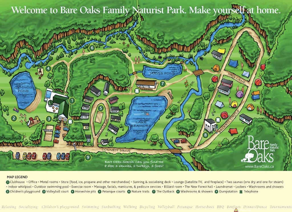 Map for naturist resort