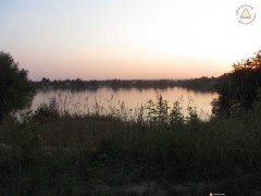 Zachód słońca nad zalewem 
