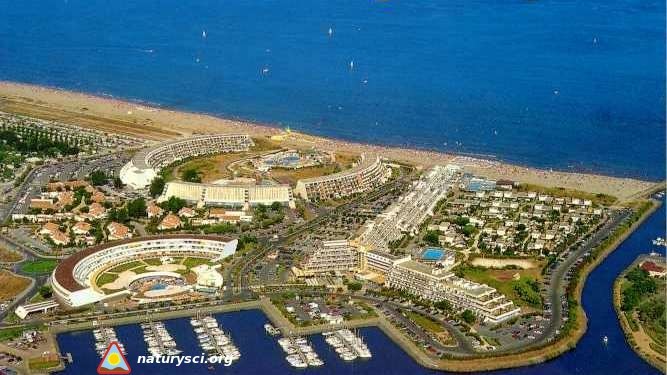 Widok ośrodka Cap d´Agde z lotu ptaka
