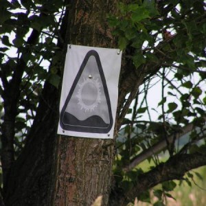 Trestno Wrocław. Plakat ze znakiem naturystów.
